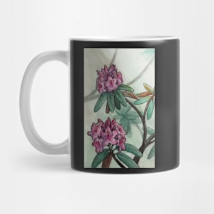 Watercolor Rhododendron Blooms Mug